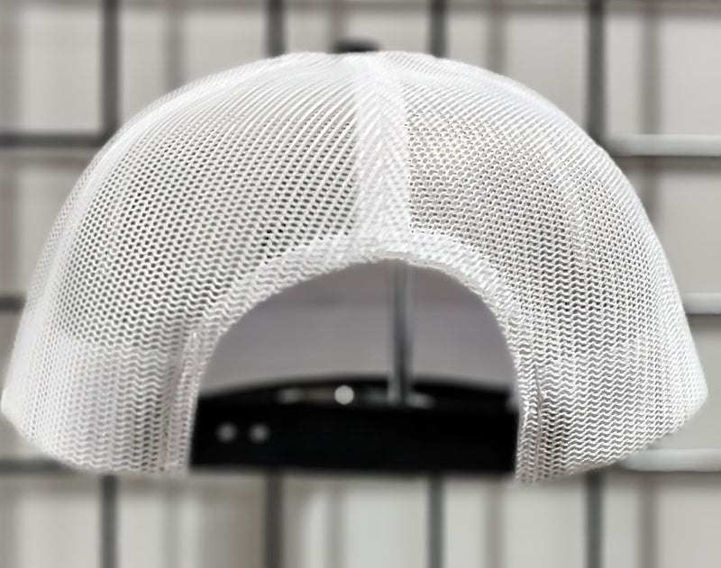 Load image into Gallery viewer, Green Hat Kiteboarding-Lift Foils Original Trucker Hat-White-Back View of cap snapback on a grid background