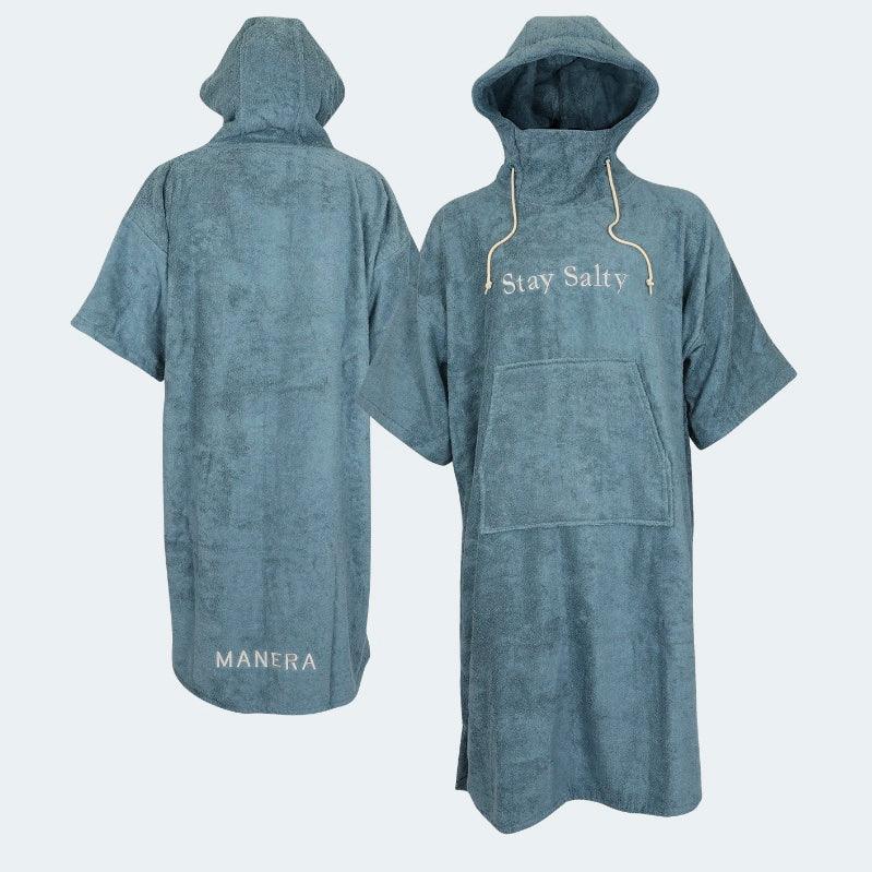 Load image into Gallery viewer, Manera Winter Poncho Smoke Blue