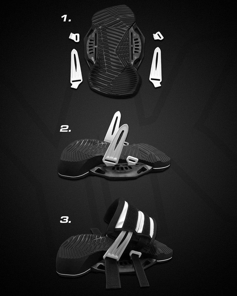 Load image into Gallery viewer, Assembly of 2S Green Hat Kiteboarding Bindings