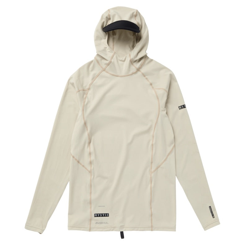 Load image into Gallery viewer, Mystic Uncharted L/S Hooded Rashvest Sand Color-Front View
