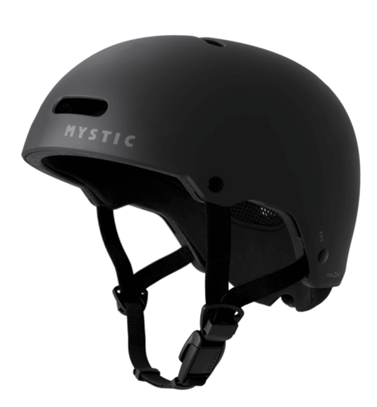 Green Hat Kiteboarding-Mystic Vandal Pro Helmet-Black-Front Left View