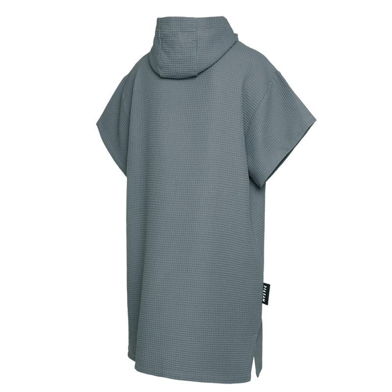Load image into Gallery viewer, Gray poncho with a hood on a white background