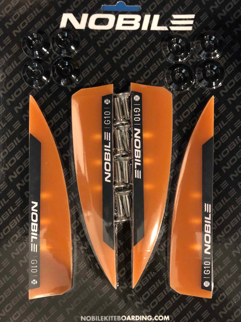 Load image into Gallery viewer, Green Hat Kiteboarding-G10 Nobile Twintip Fins - 30mm