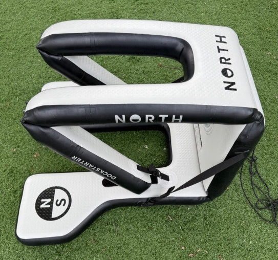 Load image into Gallery viewer, Green Hat Kiteboarding-Dock Starter USED-Left Profile View on Artificial Grass