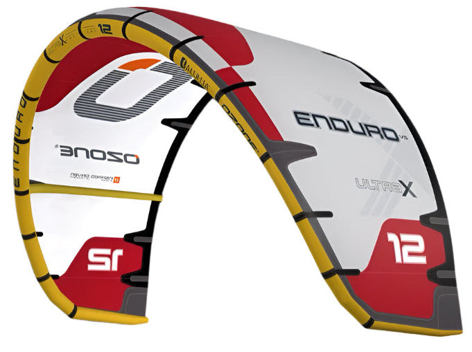 Load image into Gallery viewer, Green Hat Kiteboarding-Ozone Enduro V5 Ultra-X-Red-Left Leading Edge View