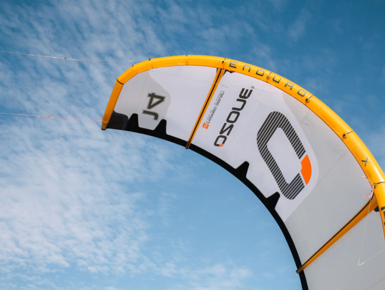 Load image into Gallery viewer, Green Hat Kiteboarding- Ozone Enduro V5 Ultra X-Live Shot-Close up of Leading Edge