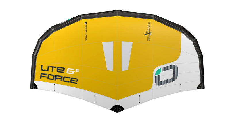 Load image into Gallery viewer, Green Hat Kiteboarding-Ozone Liteforce Wing Yellow- Top View
