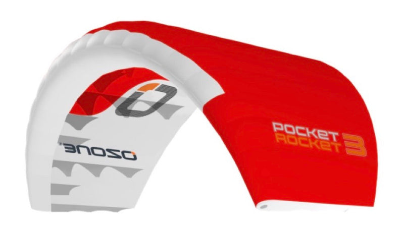 Load image into Gallery viewer, Green Hat Kiteboarding-Ozone Parawing Pocket Rocket Red on a White Backdrop