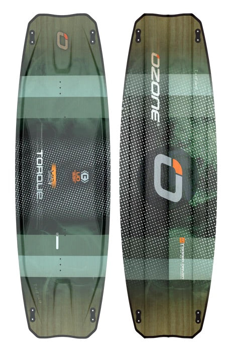 Load image into Gallery viewer, Green Hat Kiteboarding-Ozone Torque V4 Sage Green Twintip-Top & Bottom View