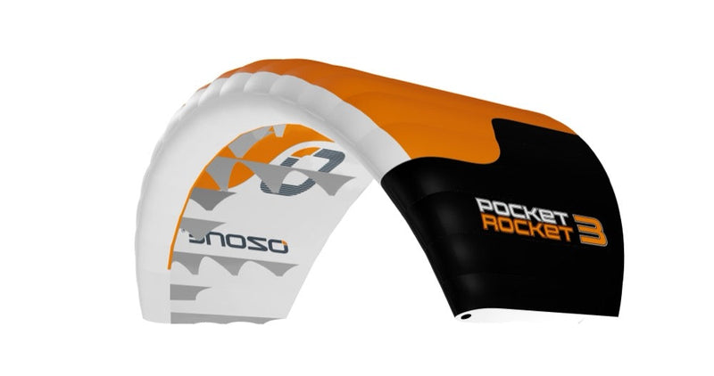 Load image into Gallery viewer, Ozone Pocket Rocket Parawing black, orange & white-Leading Edge View