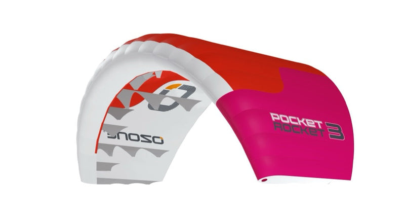 Load image into Gallery viewer, Ozone Pocket Rocket Parawing Ruben, red & white-Leading Edge View