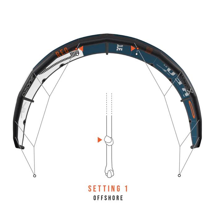 Load image into Gallery viewer, Green Hat Kiteboarding-Ozone REO V7 Ultra X-Offshore Setting