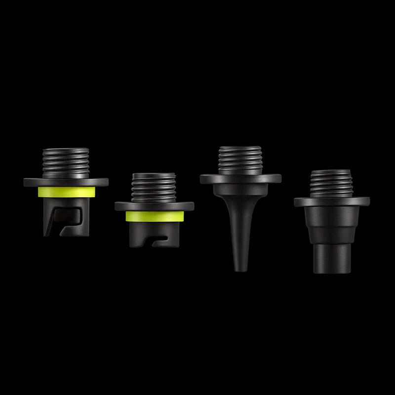 Load image into Gallery viewer, Green Hat Kiteboarding-Ride Engine Air Box Mini-Top View of Pump attachments on a White Background