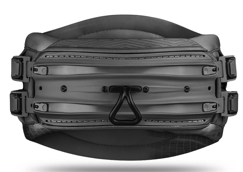 Load image into Gallery viewer, Green Hat Kiteboarding-Elite Carbon Type 1 Hyperlock Harness_Graphite-Spreader Bar View on a White Background