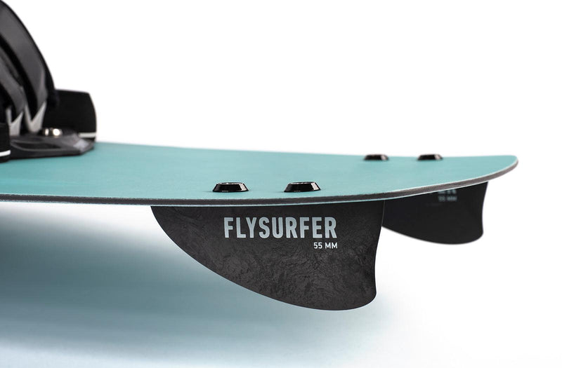 Load image into Gallery viewer, Green Hat Kiteboarding-Product-Flysurfer With Bindings-Close Up View of Fins