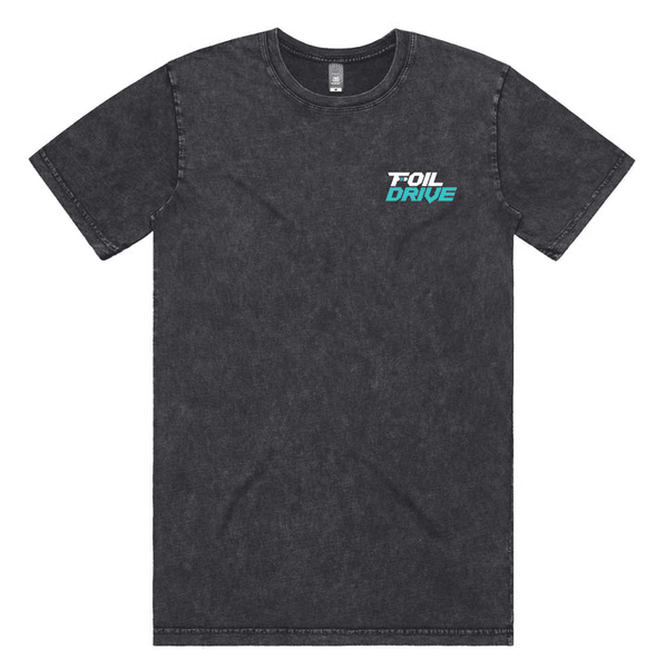 Load image into Gallery viewer, Green Hat Kiteboarding- Foil Drive T-shirt-Dark Gray-Front View