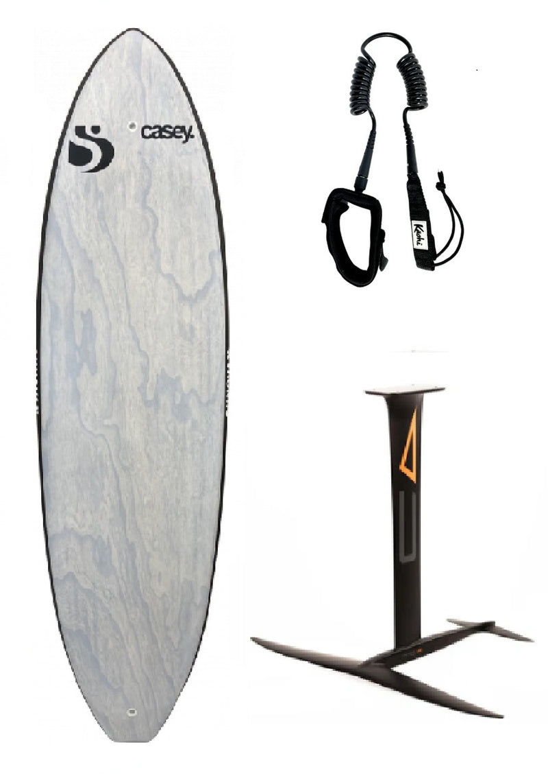 Load image into Gallery viewer, Green Hat Kiteboarding-Sunova/Code/Kaohi Prone Foiling Package-Sunova Pilot Mid with Kaohi Leash and Code Foil on a white background