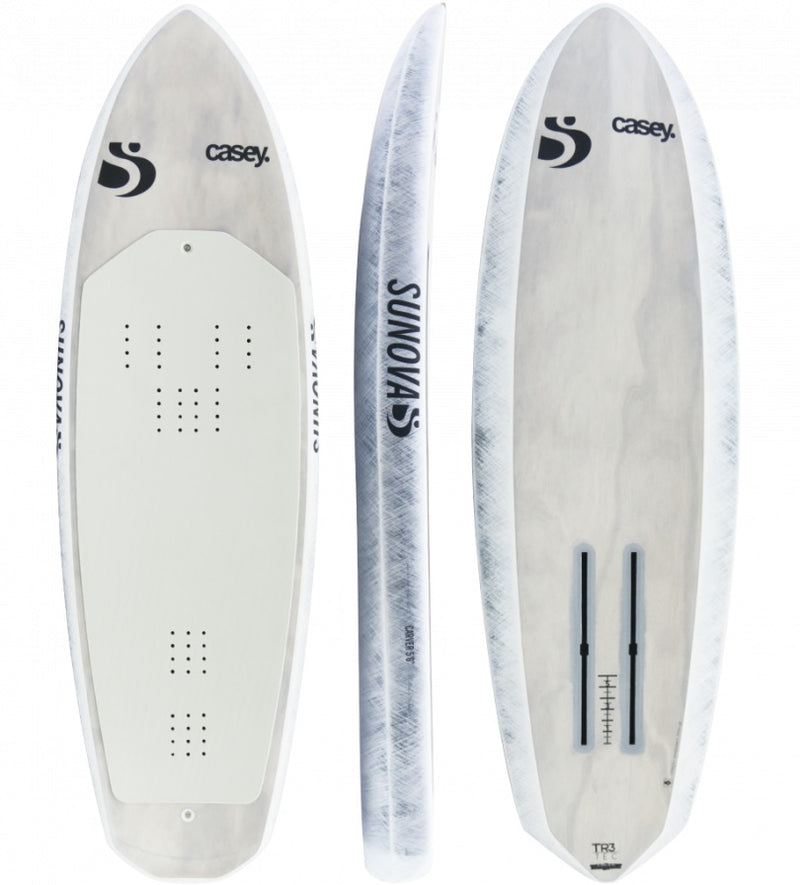 Load image into Gallery viewer, Green Hat Kiteboarding-Sunova Carver Foilboard-Top/Bottom/Profile View