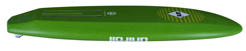 Load image into Gallery viewer, Green Hat Kiteboarding-Unifoil Disco Butter-Green 32L-Side underside View-Rocker