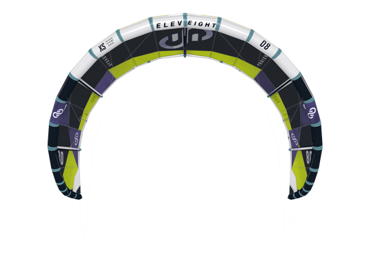 Green Hat Kitebording-2025 Eleveight XS V6 Kite-Leading Edge View