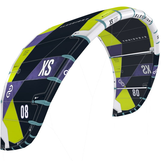 Green Hat Kitebording-2025 Eleveight XS V6 Kite-Leading Edge Left View