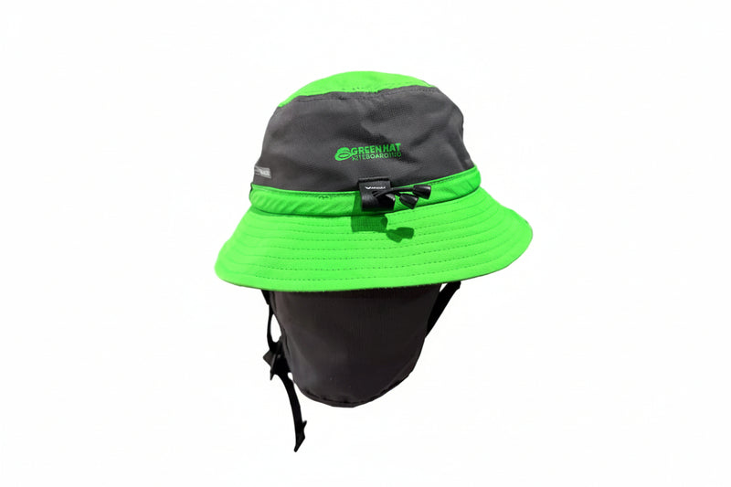 Load image into Gallery viewer, green bucket hat with a white background