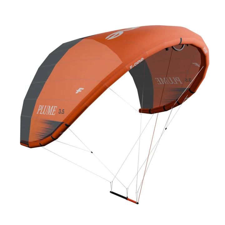 Load image into Gallery viewer, Green Hat Kiteboarding-F-One Plume-Leading Edge Right View with Bar