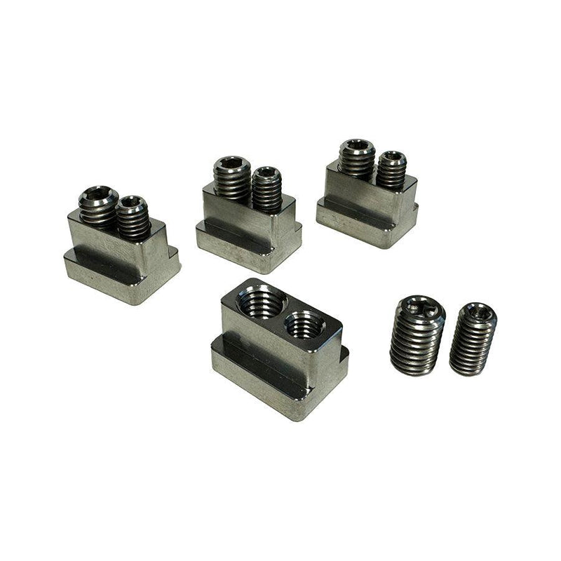 Load image into Gallery viewer, Green Hat Kiteboarding-Foilite Titanium Hydrofoil Track Lock Universal Track Nut Set of 4-Close up of complete set