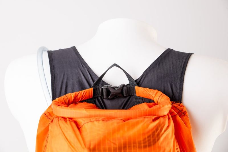 Load image into Gallery viewer, Top view of the Ozone Mission Pack on a mannequin with a white background