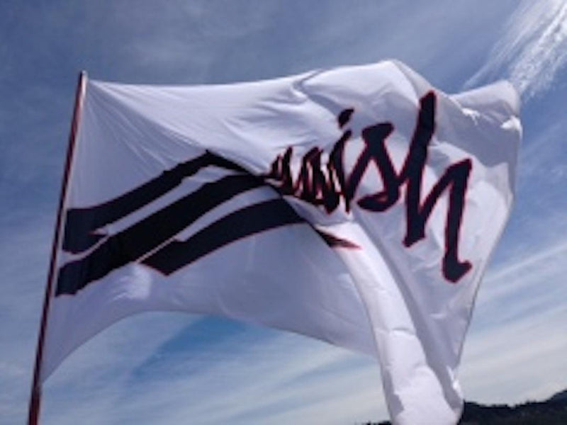 Load image into Gallery viewer, Naish Kiteboarding Flag flying high against the sky, representing the thrill of outdoor adventure.