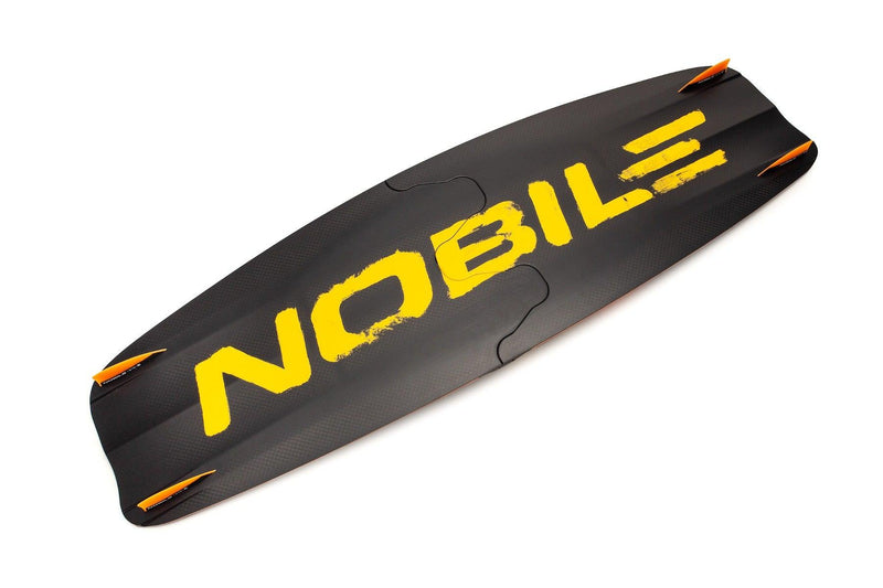 Load image into Gallery viewer, 2023 Nobile NHP Carbon Split Travel Twin tip- Bottom view with fins