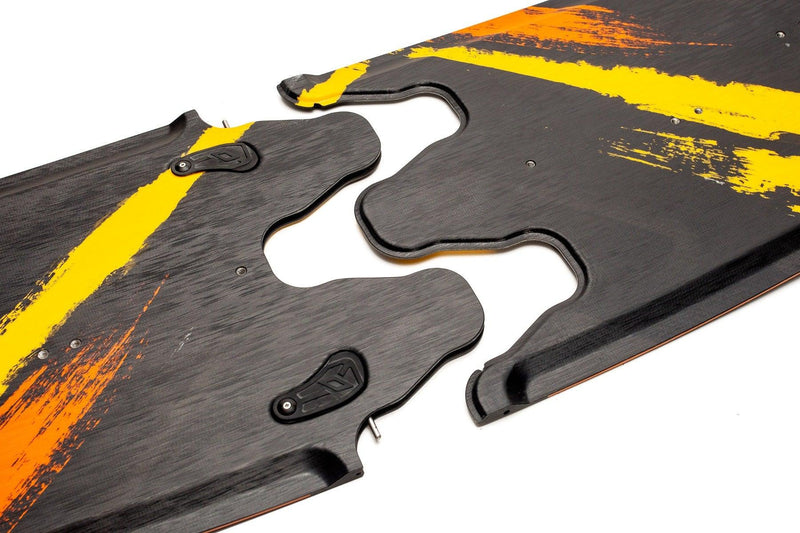 Load image into Gallery viewer, 2023 Nobile NHP Carbon Split Travel Kiteboard-W connection close up separated