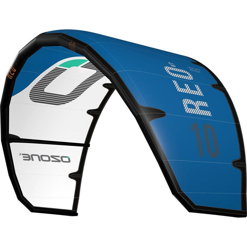 Load image into Gallery viewer, Green Hat Kiteboarding-Ozone REO V7 Kite-Blue-Right Leading Edge View
