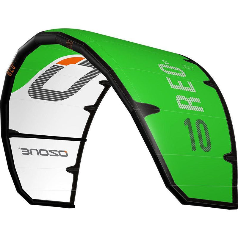 Load image into Gallery viewer, Green Hat Kiteboarding-Ozone REO V7 Kite-Green-Right Leading Edge View