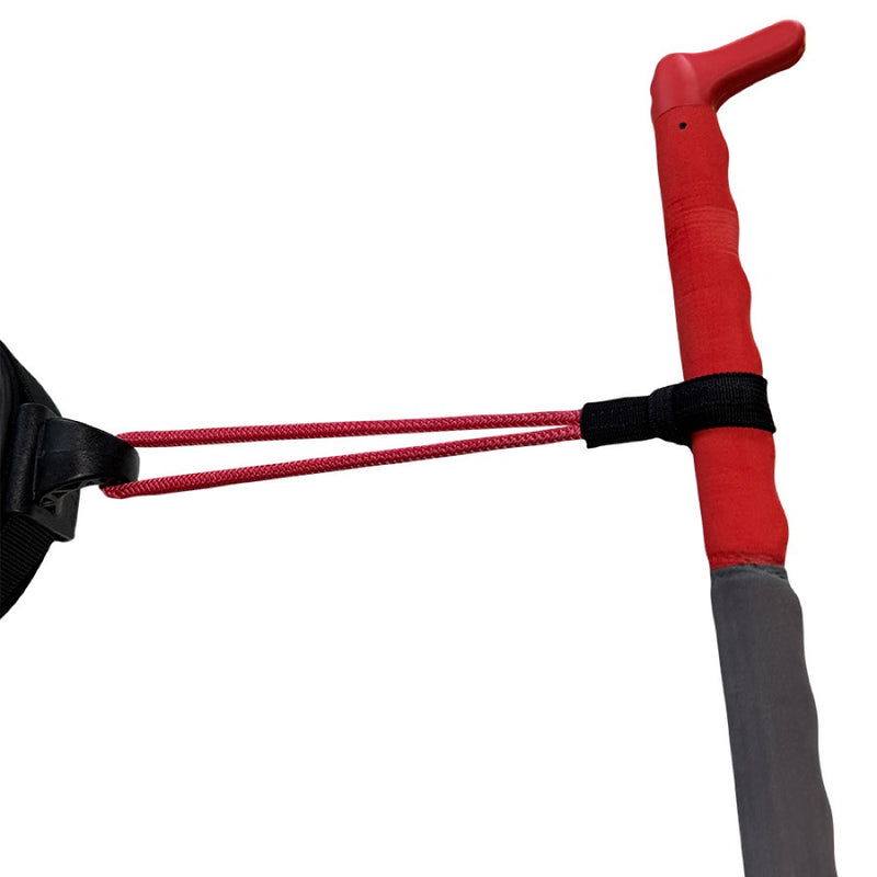 Load image into Gallery viewer, Red harness line attached to a bar on a white background.
