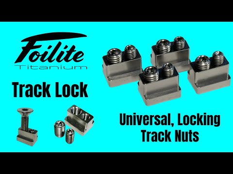Load and play video in Gallery viewer, Foilite Titanium Hydrofoil Track Lock Universal Track Nut Set of 4