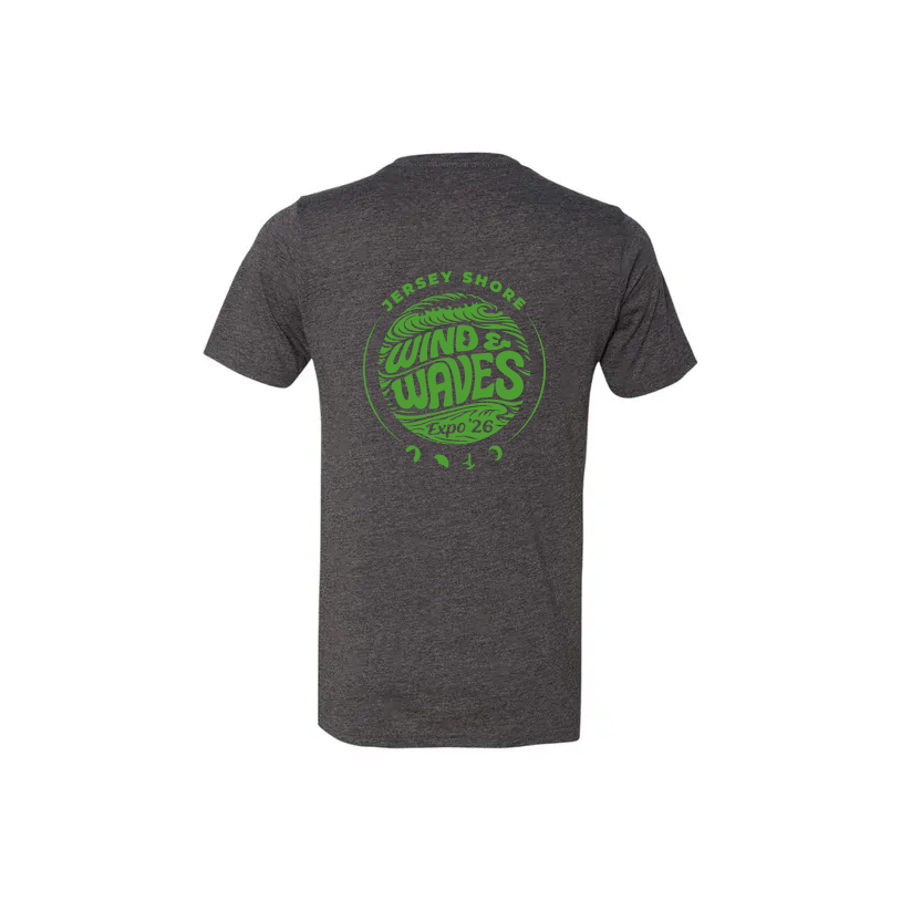 2026 Jersey Shore Wind & Waves Expo T-Shirt – Green Hat Kiteboarding 2026 Jersey Shore Wind & Waves Expo T-Shirt – Green Hat Kiteboarding