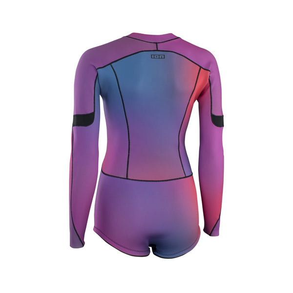 2023 Ion Amaze Hot Shorty 1.5 Long Sleeve Front-Zip Women's Wetsuit Pink Gradient