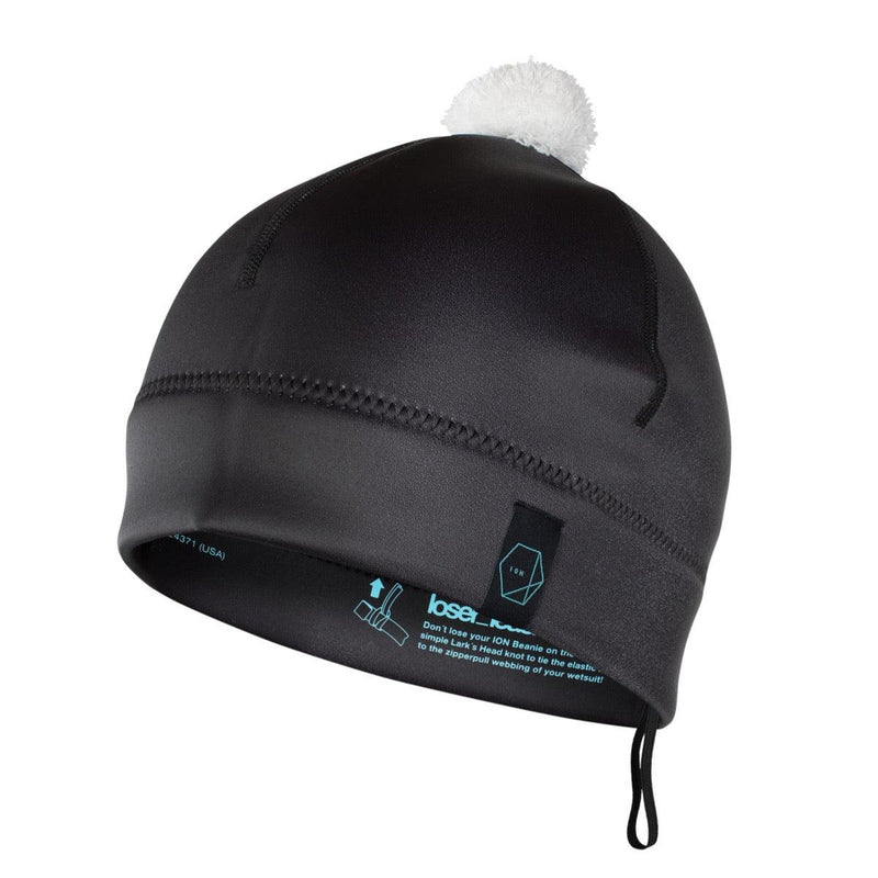 Load image into Gallery viewer, Green Hat Kiteboarding-Ion Neo Bommel Beanie Black
