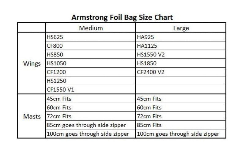 Load image into Gallery viewer, Green Hat Kiteboarding-Armstrong XL Foil Bag-Size Chart
