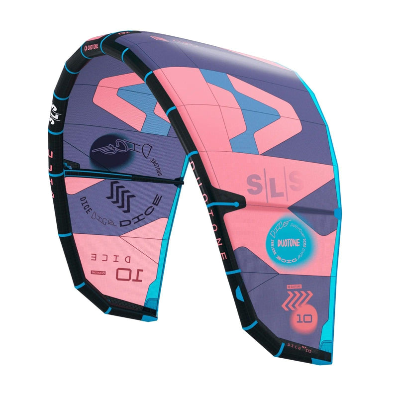 Load image into Gallery viewer, Coral Red Heron Blue 2023 Duotone Dice SLS Kiteboarding Kite