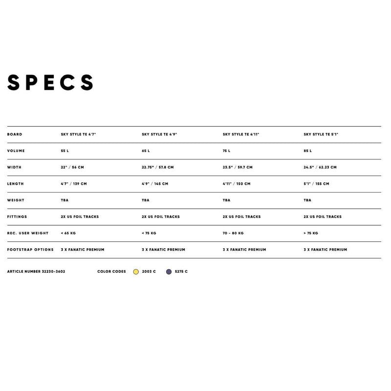 Load image into Gallery viewer, 2023 Fanatic Sky Style TE Specs