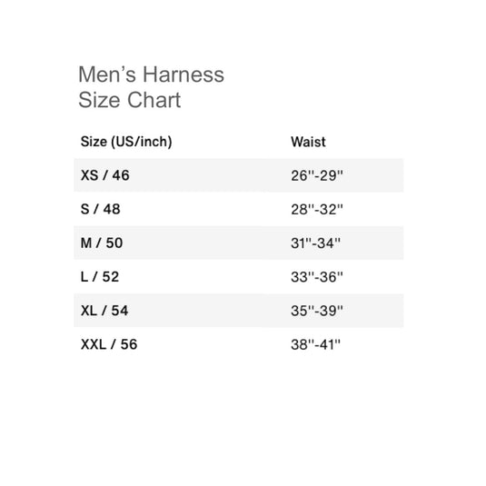 2022 Ion Radar Harness Size Chart