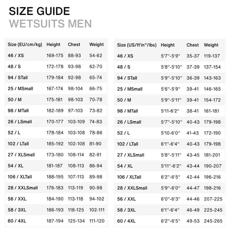 Load image into Gallery viewer, 2023 Ion Element 2/2 Shorty Longsleeve Back-Zip Wetsuit Size Chart