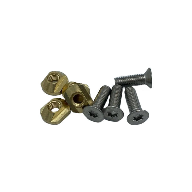 Load image into Gallery viewer, M8 Brass Foil Track Mount Hardware Set Torx
