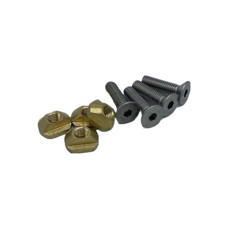 Load image into Gallery viewer, M8 Brass Foil Track Mount Hardware Set Hex