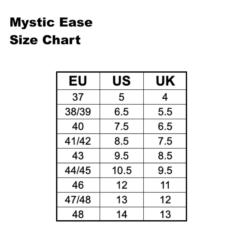 Load image into Gallery viewer, Mystic Ease 3mm Shoe Size Chart
