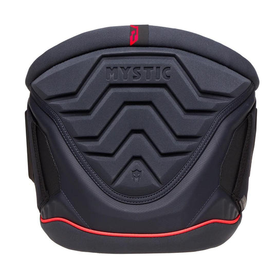 Green Hat Kiteboarding-2022 Mystic Warrior Kiteboarding Waist Harness Dark Grey-Rear View