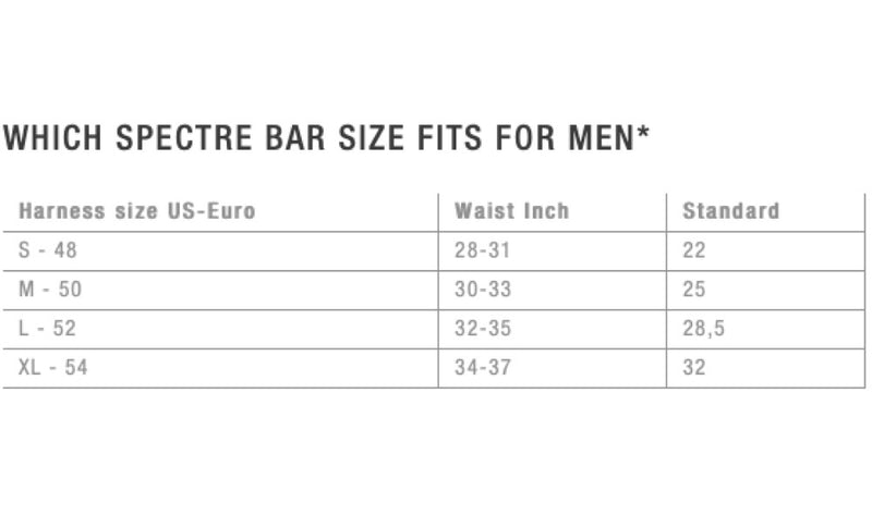 Load image into Gallery viewer, Ion Spreader Bar Kite Spectre Size Chart Mens
