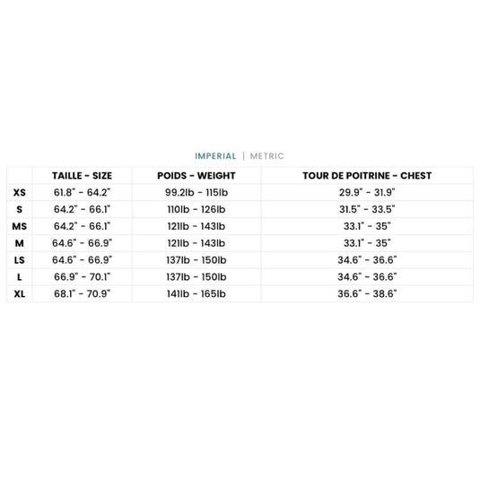 Saint Jacques Lisa Yamamoto 5/3 Front-Zip Women's Wetsuit Size Chart